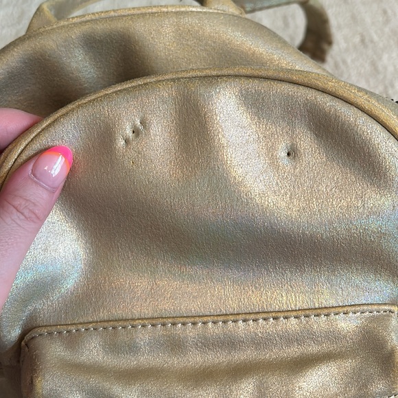 Metallic Gold Mini Backpack from Free People - Picture 4 of 5